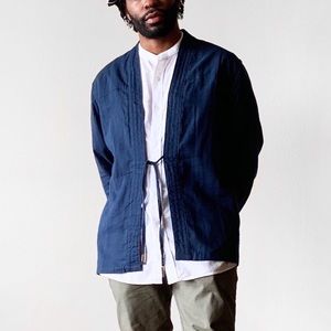 Kimono Shirt AKASHI KAMA Navy Indigo Noragi